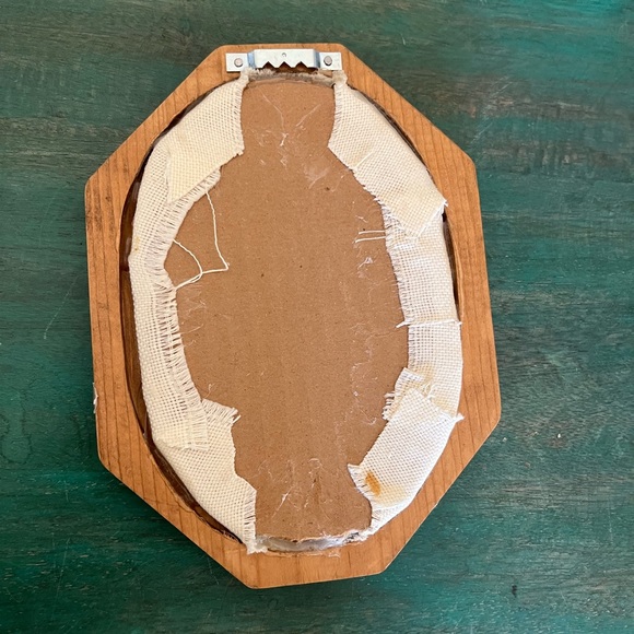 Framed Needlepoint of Rocking Chair on Rug | Wood Frame | 7” T, 5-1/4” W - Picture 8 of 9